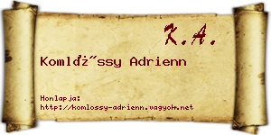 Komlóssy Adrienn névjegykártya