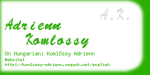 adrienn komlossy business card